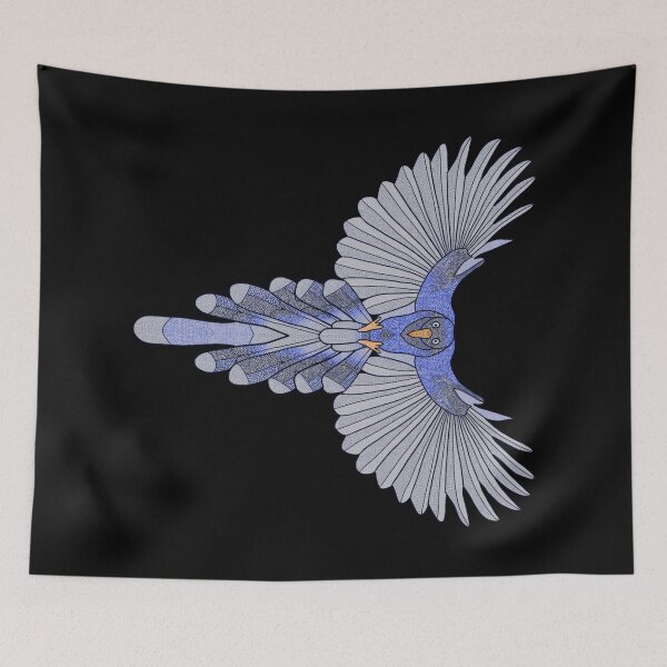Item preview, Crochet Blue Magpie (black) designed and sold by 13mtm80-Designs.