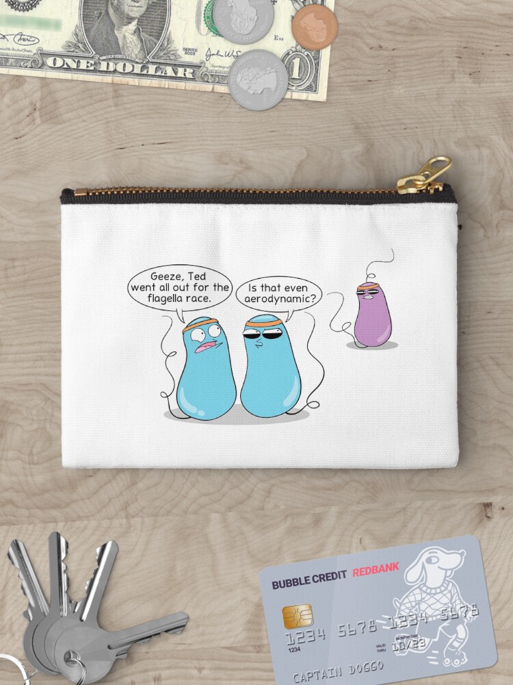 Thumbnail 3 of 4, Zipper Pouch, Flagella Fitness designed and sold by amoebasisters.
