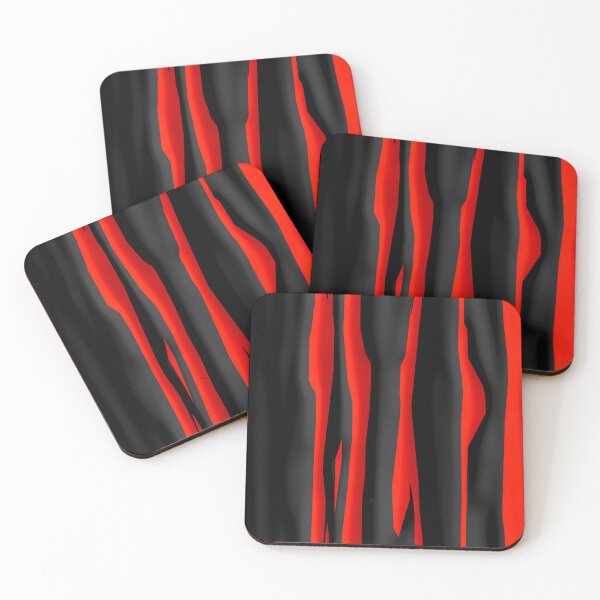 Item preview, 3D Black and Red Jagged Vertical Stripe Pattern designed and sold by TheRulerofEarth.