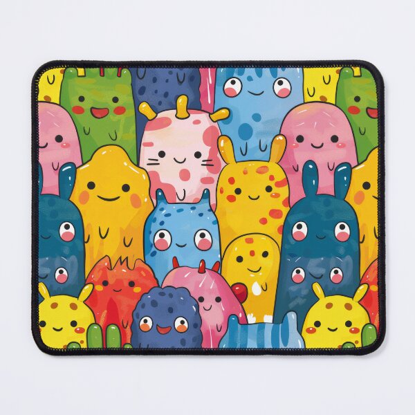 Item preview, Vibrant Monster Buddies Crowd Illustration designed and sold by PICbyFemke.