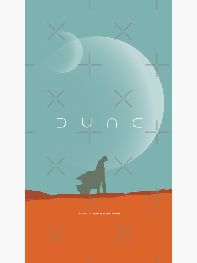Thumbnail 3 of 3, Sticker, Dune Part Two Paul Atreides Arrakis Desert Moons Silhouette designed and sold by KamiTrendz.