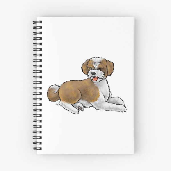 Item preview, Aussiedoodle - Brown and White designed and sold by Jennifer Stolzer.