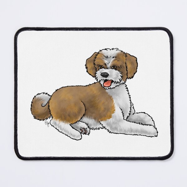 Item preview, Aussiedoodle - Brown and White designed and sold by Jennifer Stolzer.