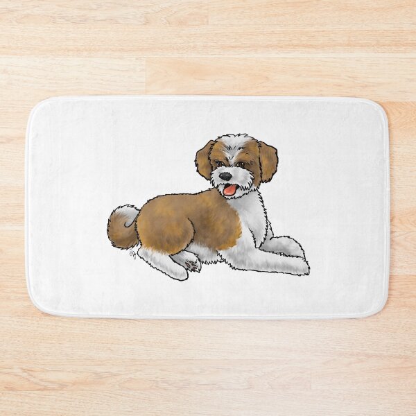 Item preview, Aussiedoodle - Brown and White designed and sold by Jennifer Stolzer.