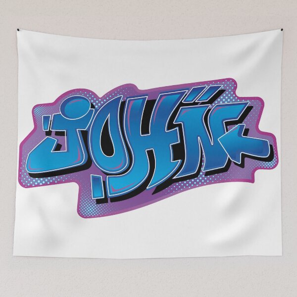 Item preview, John name graffiti style designed and sold by 0ut0fSpace.