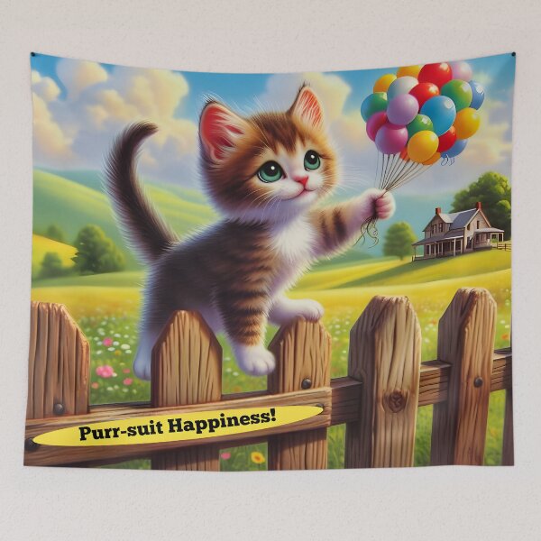 Item preview, Playful Paws: Balloon Bliss designed and sold by AI-Only Creations.