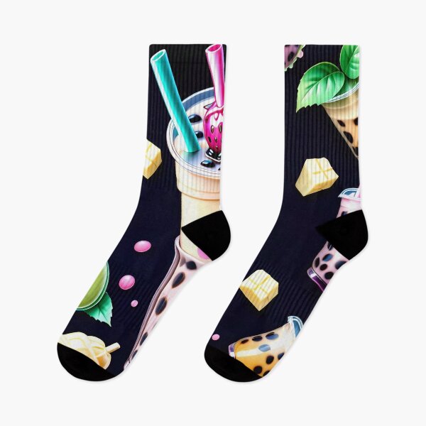 Item preview, Kawaii Bubble Boba Tea Pattern designed and sold by TheArtOfPat.