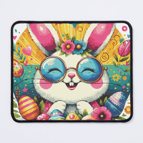 Item preview, Happy Easter Groovy Retro Bunny designed and sold by heartsake.