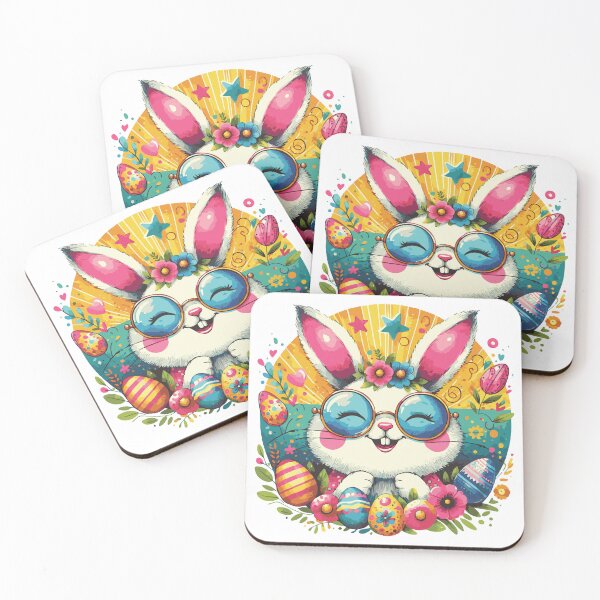 Item preview, Happy Easter Groovy Retro Bunny designed and sold by heartsake.