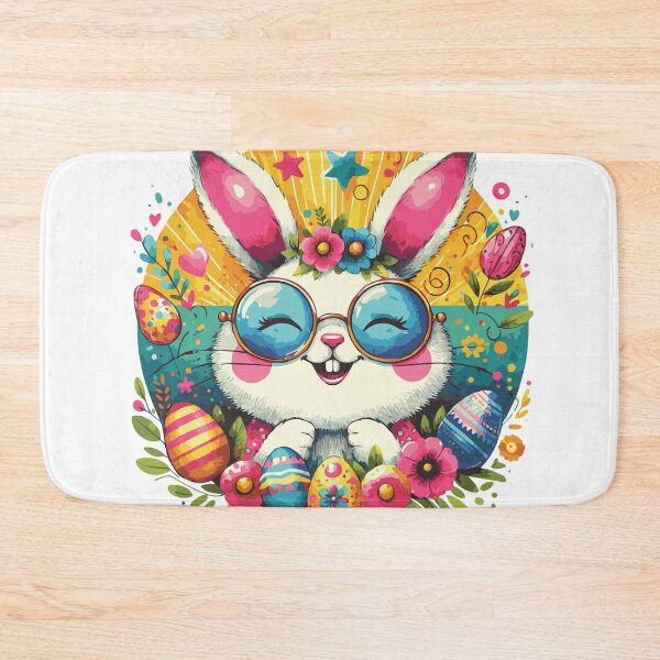 Item preview, Happy Easter Groovy Retro Bunny designed and sold by heartsake.