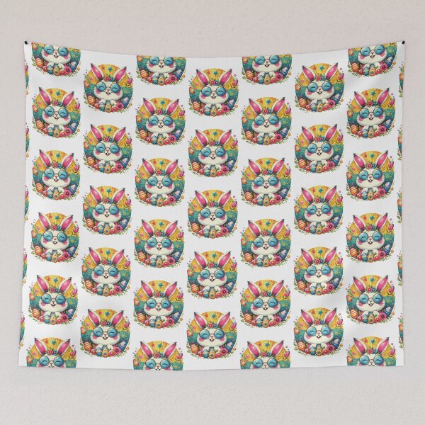 Item preview, Happy Easter Groovy Retro Bunny designed and sold by heartsake.