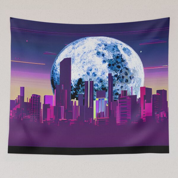 Item preview, Neon Crumpet Moonrise Over City designed and sold by LionBrew.