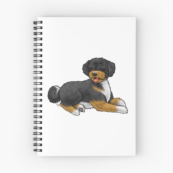 Item preview, Aussiedoodle - Tricolor Black White Tan designed and sold by Jennifer Stolzer.