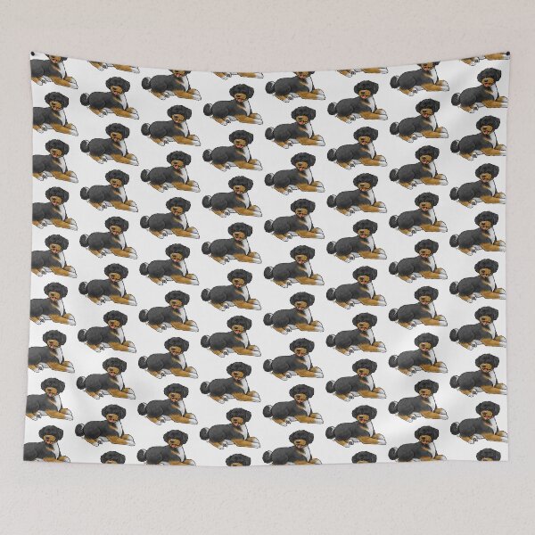 Item preview, Aussiedoodle - Tricolor Black White Tan designed and sold by Jennifer Stolzer.