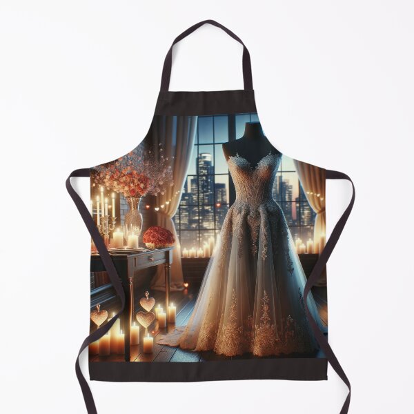 Item preview, Elegant evening dress displayed in a romantic setting, ready for a Valentine's Day dinner designed and sold by AndreaMart.