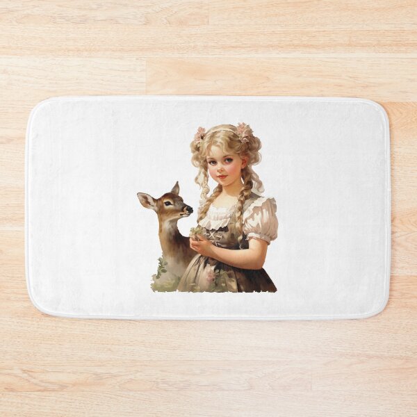 Item preview, Little girl with fawn, gift farmer, farmer's child designed and sold by Andrea-Design.