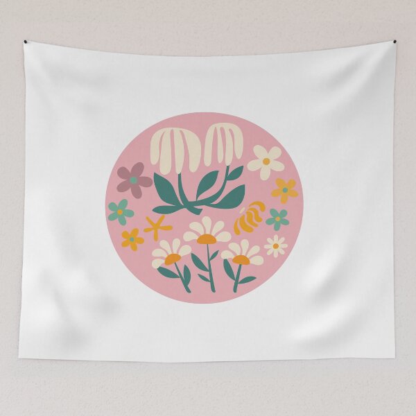 Item preview, Retro flowers and modernistic twist designed and sold by BritishDelights.