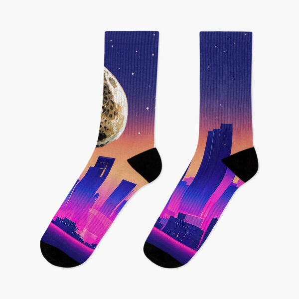 Item preview, Neon Crumpet Moonrise Over City designed and sold by LionBrew.