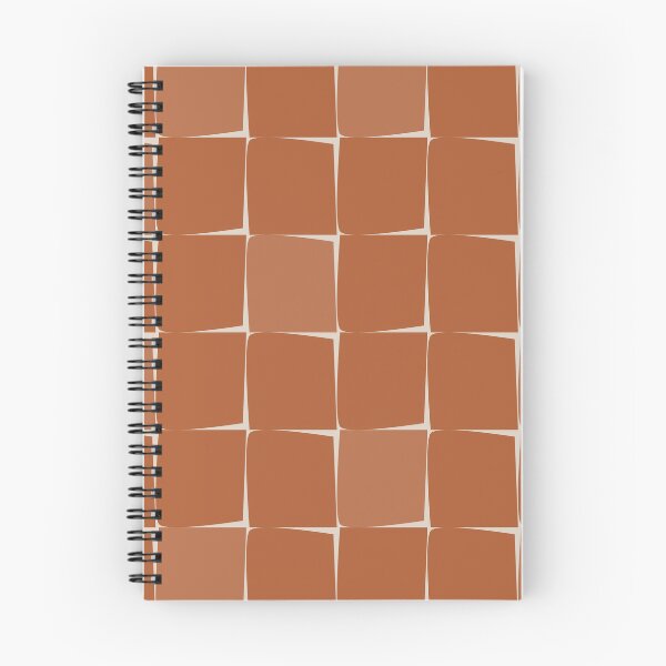 Item preview, Midcentury Modern Flux Check Grid Pattern in Terracotta Tones designed and sold by kierkegaard.