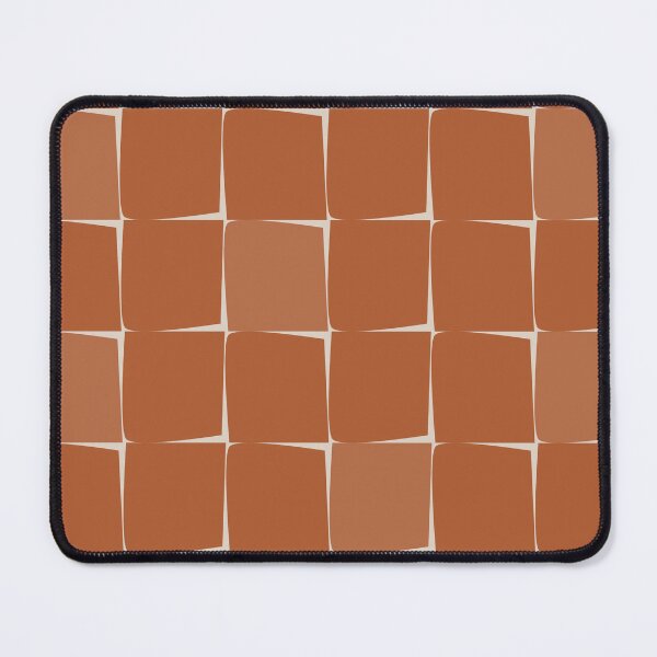 Item preview, Midcentury Modern Flux Check Grid Pattern in Terracotta Tones designed and sold by kierkegaard.