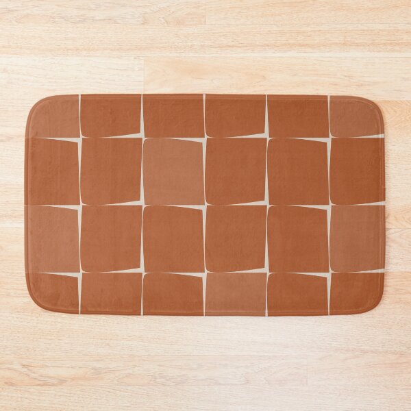 Item preview, Midcentury Modern Flux Check Grid Pattern in Terracotta Tones designed and sold by kierkegaard.