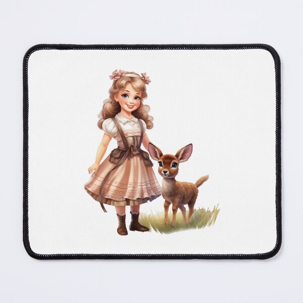 Item preview, Little girl with fawn, gift farmer, farmer's child designed and sold by Andrea-Design.