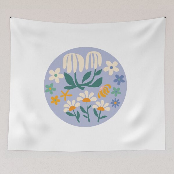Item preview, Retro flowers and modernistic twist designed and sold by BritishDelights.