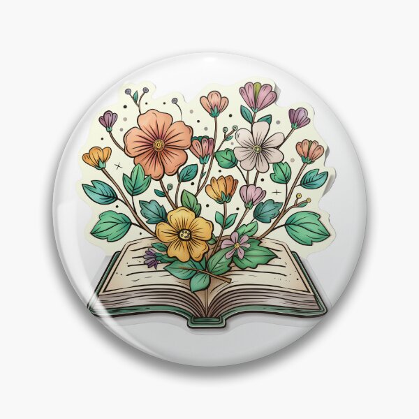 Item preview, Conocimiento floreciente: pegatina troquelada de fantasía floral pastel designed and sold by Liseri.