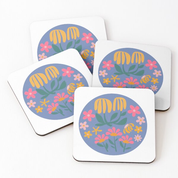 Item preview, Retro flowers and modernistic twist designed and sold by BritishDelights.