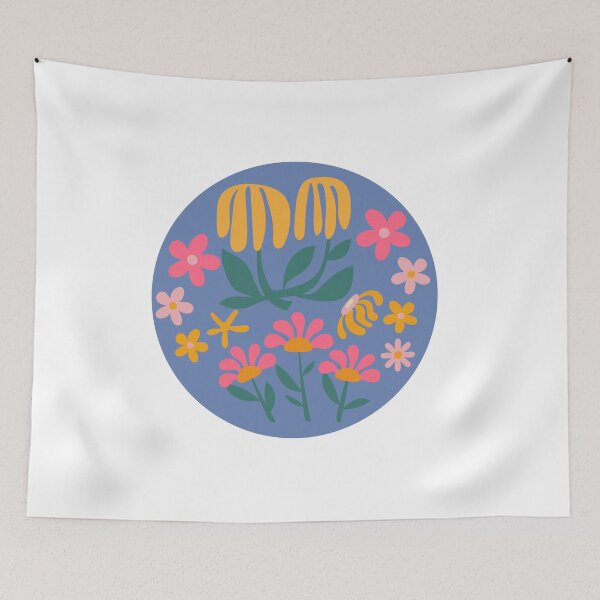Item preview, Retro flowers and modernistic twist designed and sold by BritishDelights.