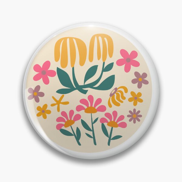 Item preview, Retro flowers and modernistic twist designed and sold by BritishDelights.