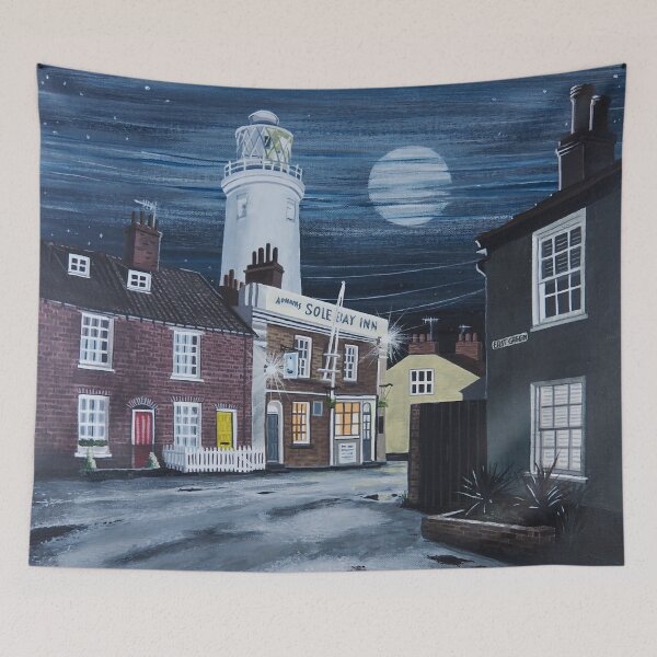Item preview, Southwold at night painting designed and sold by Tom Crittenden.