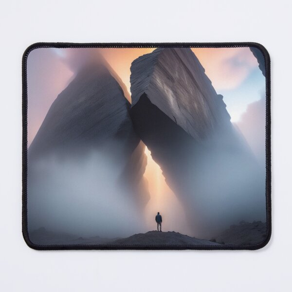 Item preview, Surrounded by towering stone giants, a lone traveler contemplates his next move designed and sold by petrovk.