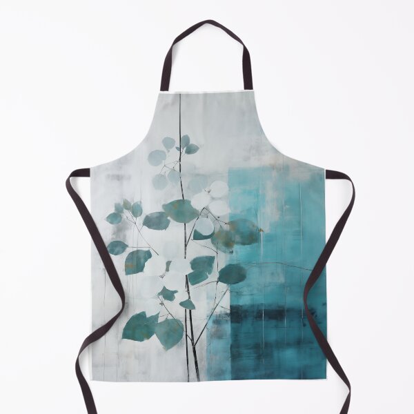 Item preview, Abstract teal japandi style art designed and sold by filigreedigital.