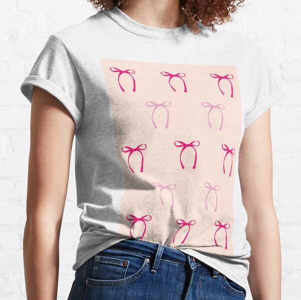 Oversized printed T-shirt - Light pink/Bow - Ladies