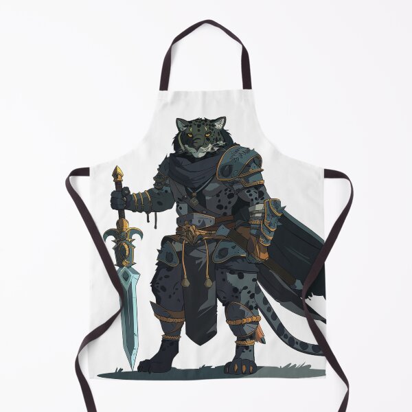 Item preview, Noble Snow Leopard Paladin with Ceremonial Sword designed and sold by dungeonwarriors.