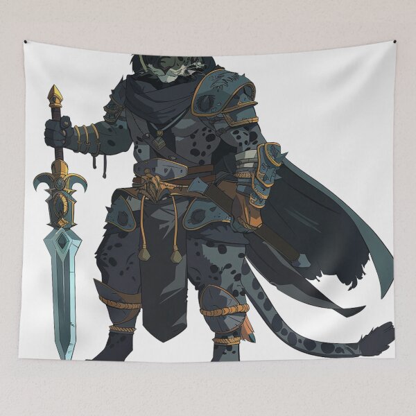 Item preview, Noble Snow Leopard Paladin with Ceremonial Sword designed and sold by dungeonwarriors.