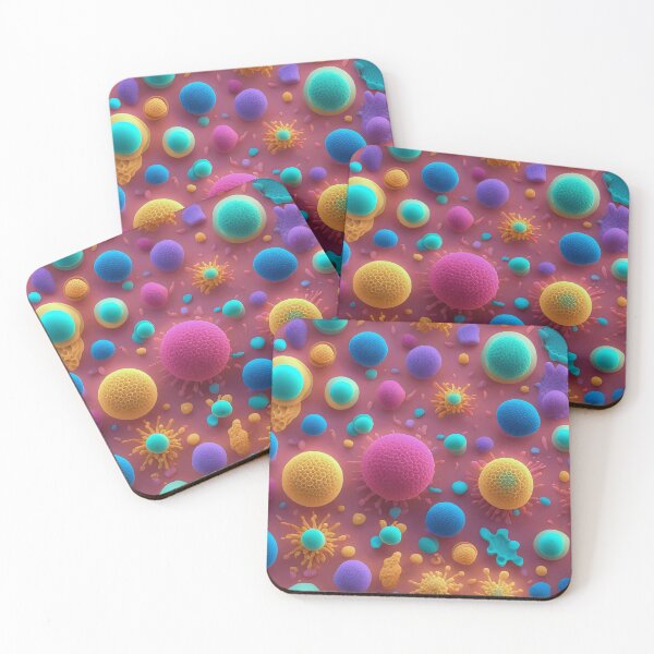 Item preview, Colorful 3D Rendered Illustration of Various Microbes designed and sold by Rostislav Bouda.