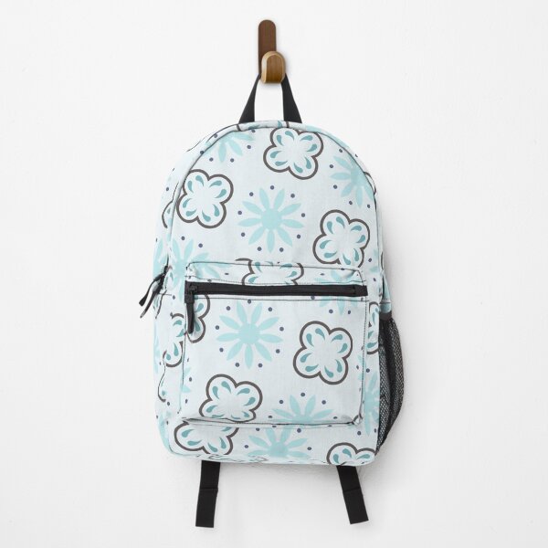 Item preview, Blue Aqua Budding Flowers Spotted Unlimited Ornaments Pattern designed and sold by Alchemy-A-La-G.