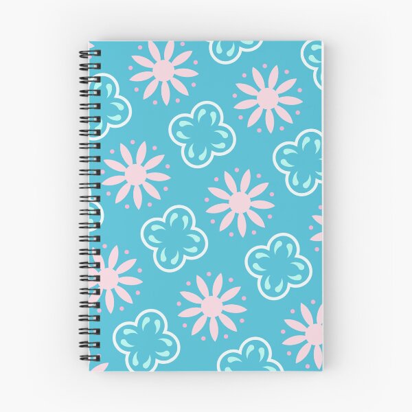 Item preview, Pink & Teal Budding Flowers Spotted Unlimited Ornaments Pattern designed and sold by Alchemy-A-La-G.