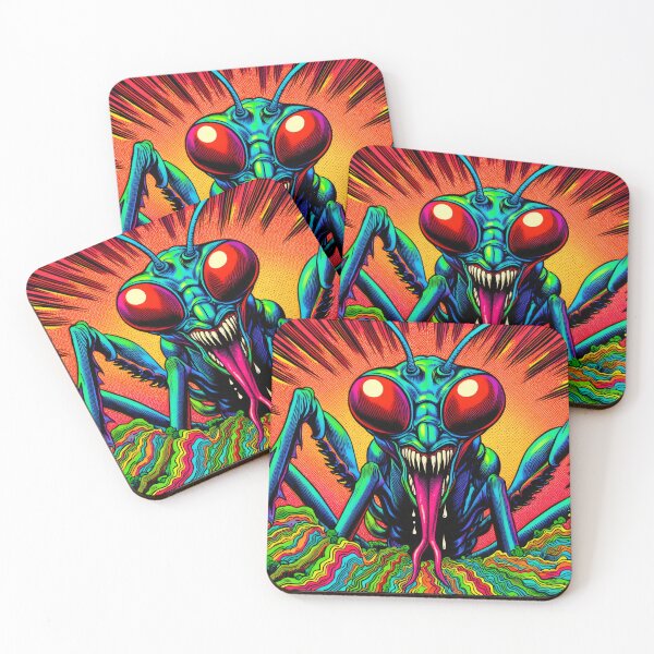 Item preview, Giant Psychedelic Praying Mantis Monster Tripping Out designed and sold by AIPixelMaster.