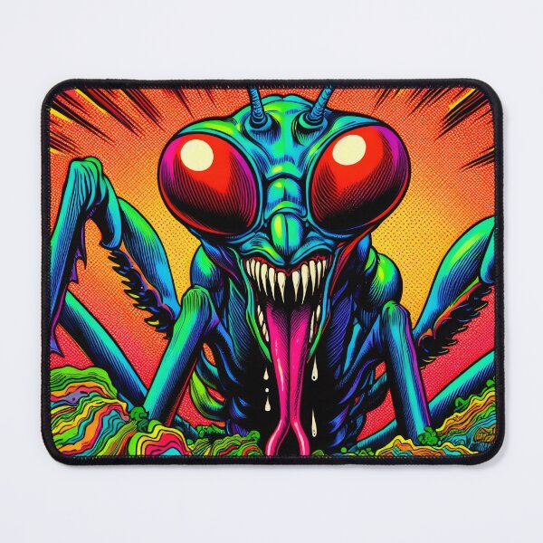 Item preview, Giant Psychedelic Praying Mantis Monster Tripping Out designed and sold by AIPixelMaster.