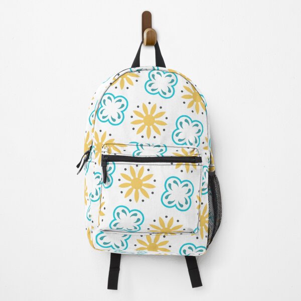 Item preview, Blue Yellow Budding Flowers Spotted Unlimited Ornaments Pattern designed and sold by Alchemy-A-La-G.