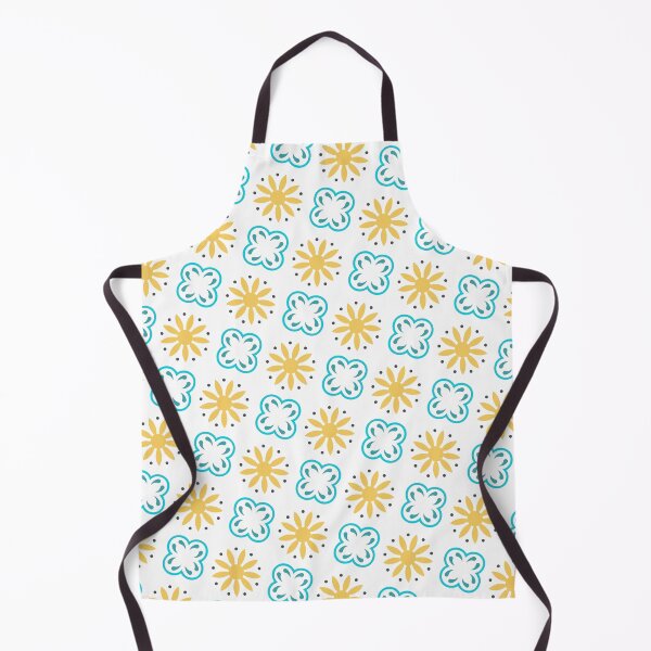 Item preview, Blue Yellow Budding Flowers Spotted Unlimited Ornaments Pattern designed and sold by Alchemy-A-La-G.