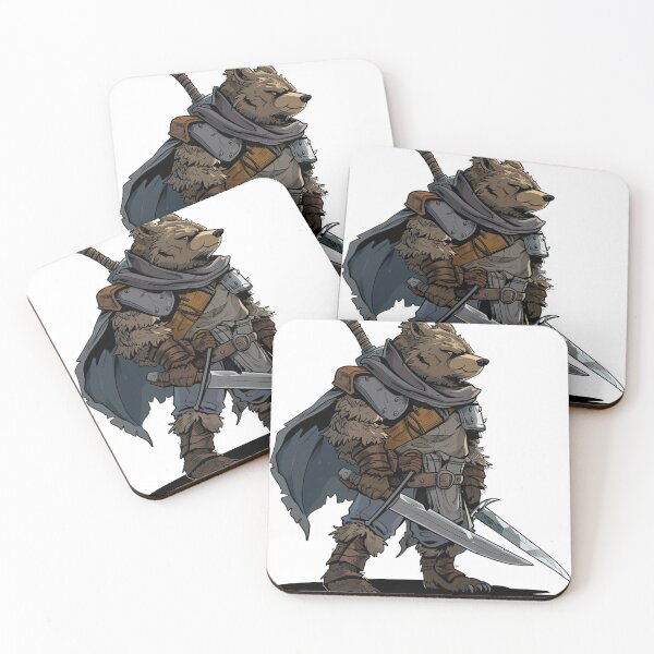 Item preview, Stoic Bear Warrior Wielding a Longsword designed and sold by dungeonwarriors.