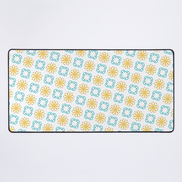 Item preview, Blue Yellow Budding Flowers Spotted Unlimited Ornaments Pattern designed and sold by Alchemy-A-La-G.