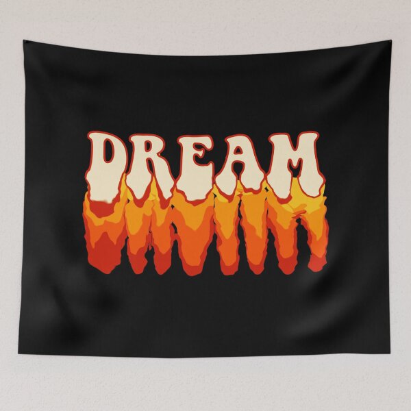 Item preview, Dream fire melting text yellow orange designed and sold by vyascreations.