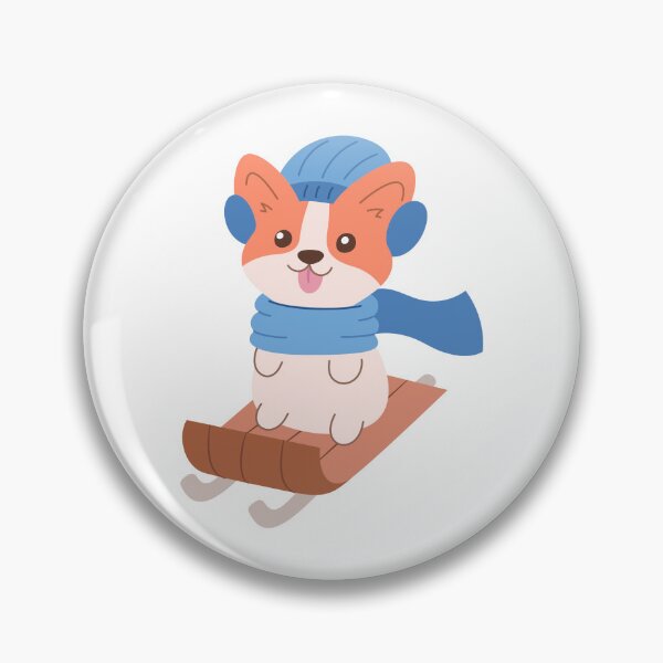 Item preview, Sledding Corgi designed and sold by SideQuestDoodles.