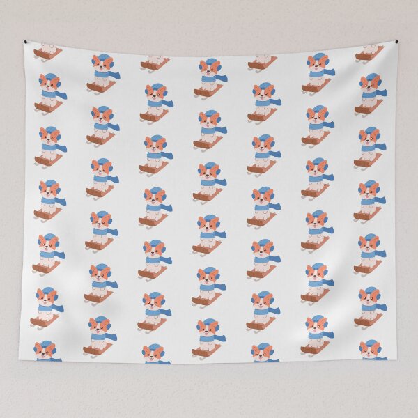 Item preview, Sledding Corgi designed and sold by SideQuestDoodles.