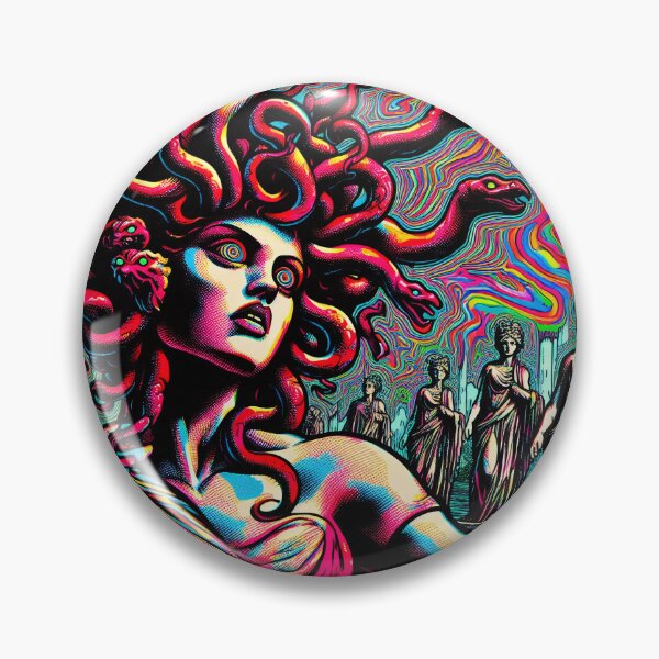 Item preview, Trippy Psychedelic Medusa's Statue Collection designed and sold by AIPixelMaster.